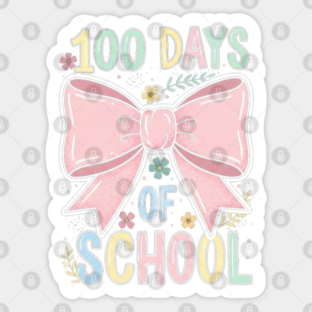 Coquette Bow Tee - 100 Days of Stylish Survival Sticker by OUTFITPAW
